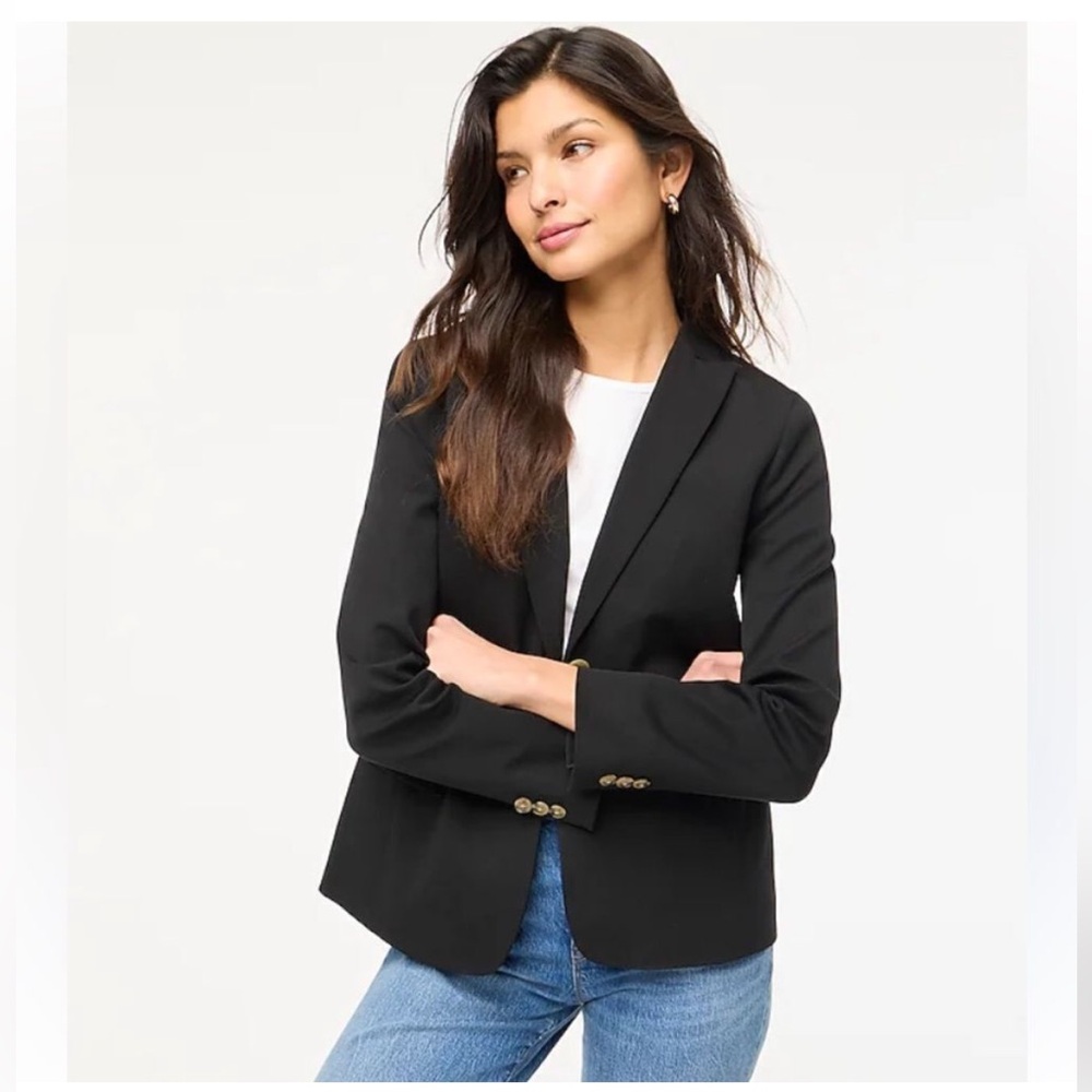 J Crew Blazer 12 Schoolboy Black NWT